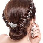 6pcs Pearl Rhinestone Hairpins Clips U-shaped Pearl Embellished Bobby Pins Headpiece Bridal Hair Accessories with a Plastic Box for Women Bride Bridesmaid Wedding Birthday, 2 Colors