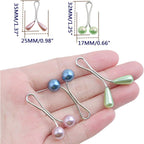 24pcs Colorful Faux Pearl Scarf Clips Cute Headscarf Shawl Scarf Muslim Hijab Clips U Shaped Lapel Brooch Pin Clips for Sweater Cardigan Clothing Jeans Hat Bag Ornaments