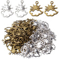 100pcs Celestial Sun Cloud Charms Alloy Jewelry Charm Pendants for DIY Necklace Bracelet Jewelry Crafts Making,Antique Silver and Antique Bronze