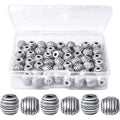 50pcs Tibetan Antique Silver Oval Shape Spacer Beads Column Spacer Bead Jewelry Spacers Charm Beads for DIY Bracelet Jewelry Making Crafts Supplies