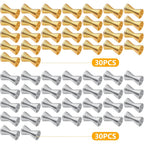 60pcs Double Side Large Artistic Spring Beads Caps Alloy Spacer Beads Caps Jewelry Bead Connectors Accessories for DIY Bracelet Necklace Crafts Jewelry Making, Golden and Silver