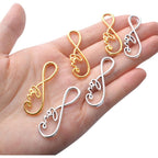 60pcs Infinity Love Symbol Connectors Charms Pendants Alloy Infinity Beads Charms for DIY Bracelet Necklace Jewelry Making Accessories,Gold,Antique Silver