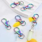 20 Pieces Swivel Clasps Lanyard Snap Hooks Alloy Lobster Clasp Trigger Clips Keychain Rings Accessories for DIY Handbag Purse Hardware Handmade Craft Projects, Rainbow Color