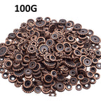 100 Gram(About 170-300pcs) Spacer Beads Jewelry Bead Charm Spacers Alloy Spacer Beads for Jewelry Making DIY Bracelets Necklace and Crafting,Antique Copper