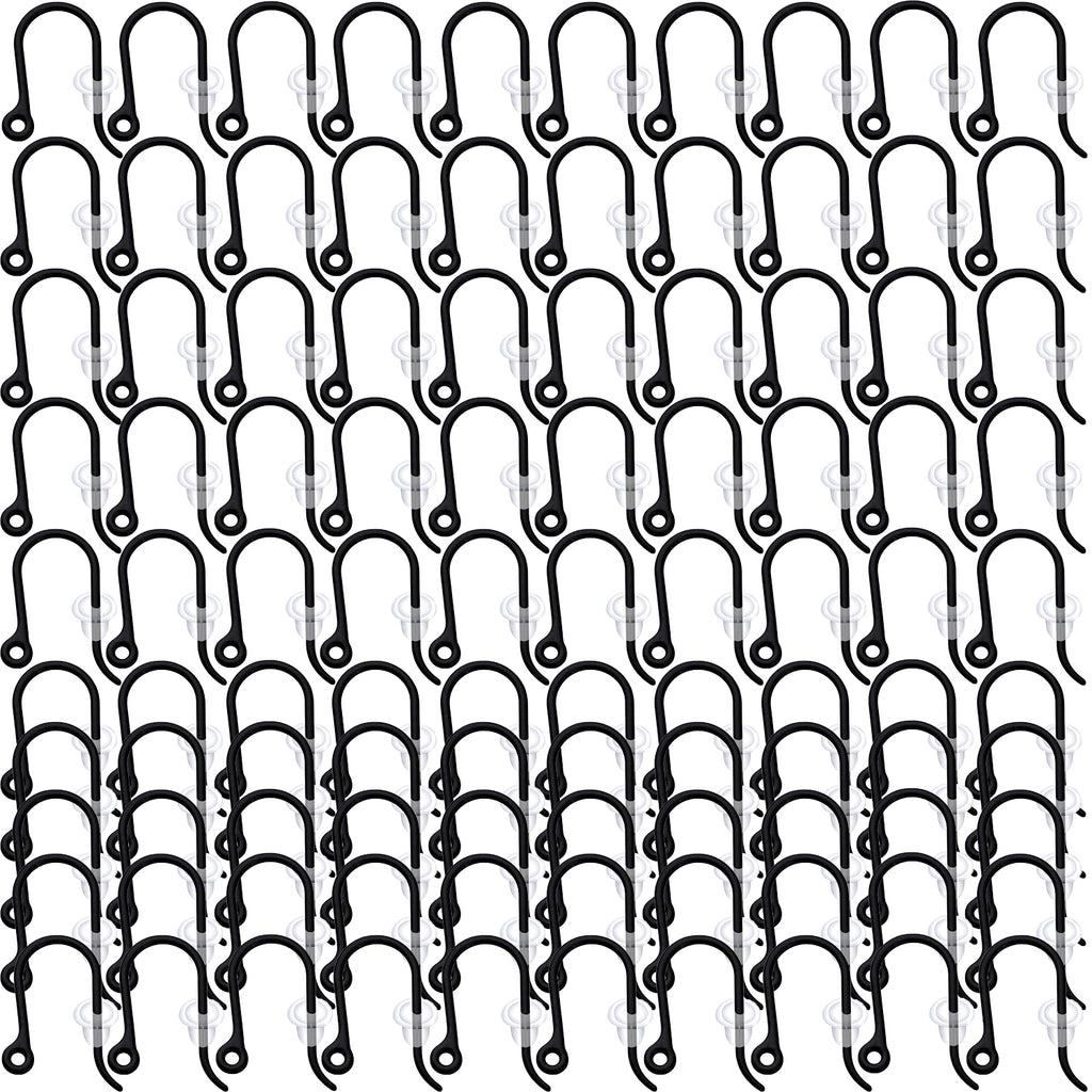 100pcs 2 Colors Resin Earring Hooks Non-Allergenic Ear Wire Hook Earrings with 100pcs Clear Bullet Earring Safety Backs for Women DIY Jewelry Making Supplies