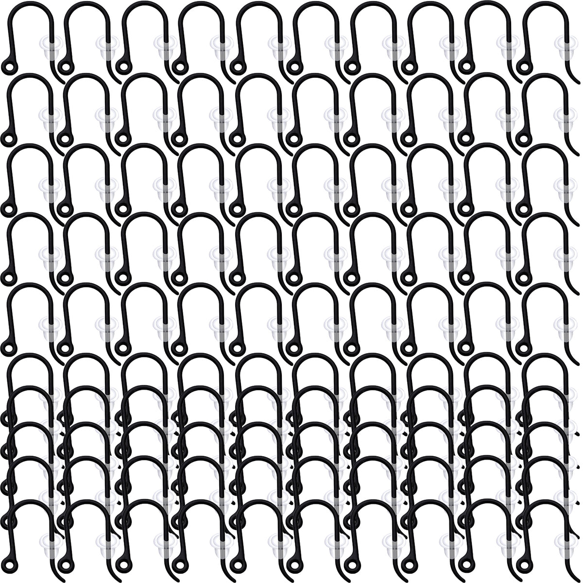 100pcs 2 Colors Resin Earring Hooks Non-Allergenic Ear Wire Hook Earrings with 100pcs Clear Bullet Earring Safety Backs for Women DIY Jewelry Making Supplies