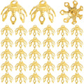 50pcs 24K Golden Plated Filigree Flower Bead Caps Brass Bell Shape Hollow Flower Spacer Bead Caps Accessories for DIY Necklace Earrings Stone Jewelry Making Supplies