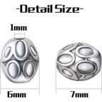 100pcs Antique Silver Tube Spacer Bead Tibetan Alloy Spacers Oval Bead Spacers Jewelry Spacer Charms with A Box for DIY Jewelry Crafts Making Supplies