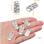 50 Pieces Antique Silver Inspirational Word Charms Alloy Engraved Motivational Words Message Pendants Charms for DIY Necklace Earrings Keychains Jewelry Making