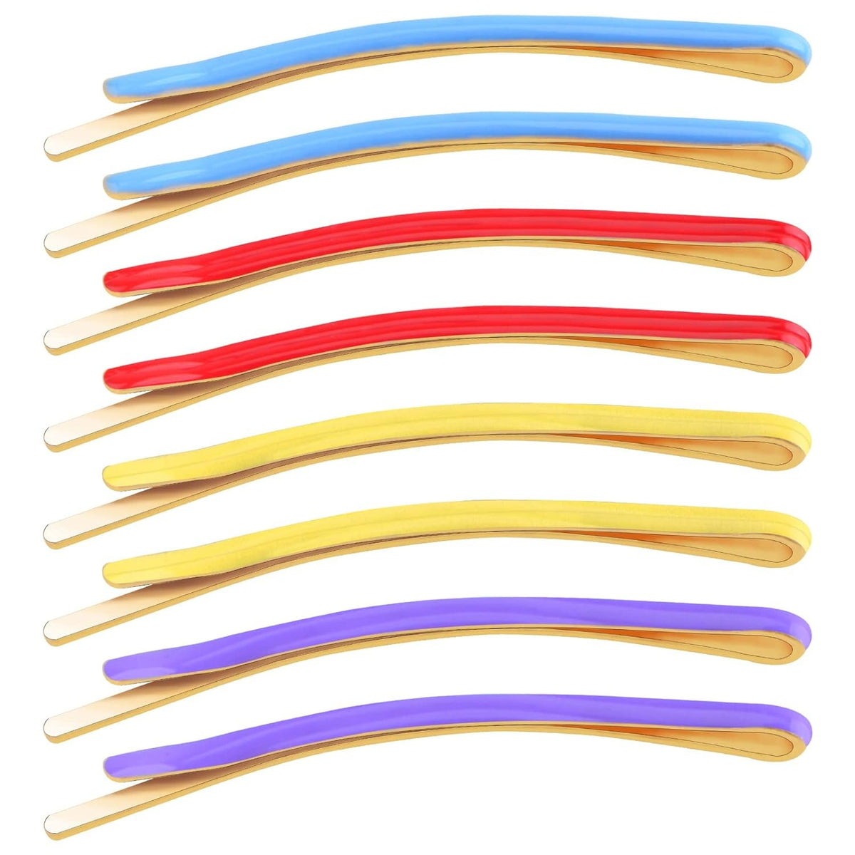 24 Pieces Enamel Bobby Hair Pins Simple Metallic Hairpin Barrettes Fashionable Hair Clips Accessories for Hair Decoration Women Girls Party Gifts, 4 Colors