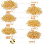 1200pcs Golden Split Jump Rings Double Closed Jump Rings Jewelry Split Rings with a Craft Jump Loop Opener for DIY Art Crafts Handmade Decoration, 4mm/5mm/6mm/7mm/8mm/10mm
