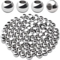 100pcs Smooth Round Spacer Beads 304 Stainless Steel Rondelle Beads Spacers Seamless Loose Beads for DIY Crafts Jewelry Bracelet Necklace Making(6×4mm, Hole:3mm)
