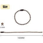 150pcs 100mm Long Bead Connector Clasp 2.4 mm Diameter Ball Bead Chains Keychain Tag Key Rings