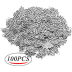 100pcs Antique Silver Hamsa Hand Charms Hand of Fatima Pendants Jewelry Making Findings for DIY Necklace Bracelet