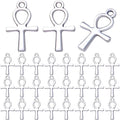 100pcs Antique Silver Double Sided Cross Charms Tibetan Alloy Religious Crucifix Crosses Pendants for DIY Crafts Necklace Bracelet Jewelry Making Sunday School Party Favors