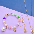 60pcs Golden Plated Seashells Tooth Pendant Charms Alloy Simulation Shell Teeth Bead Charms Accessories for DIY Bracelets Necklaces Crafts Jewelry Making