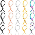 20pcs Stainless Steel D-shaped Earring Hooks Hypoallergenic Leverback Ear Wires Hooks with Pinch Bail Clasps Earring Supplies for DIY Dangle Jewelry Making, 5 Colors