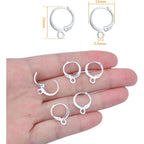 Hypoallergenic Earring Hooks, 120 Pieces Brass Lever Back Earring Round French Hook Ear Wire with Open Loop for Earring Designs Jewelry Making - 4 Colors