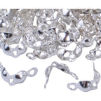 1000pcs Silver Metal Open Bead Tips Knot Covers Terminators Clamp End Cord Ends for DIY Jewelry Making Accessory