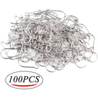 Earring Findings Bulk,100 Pieces Ear Wire Hooks Stainless Steel Hoop Earrings for Long Dangle Earrings Making