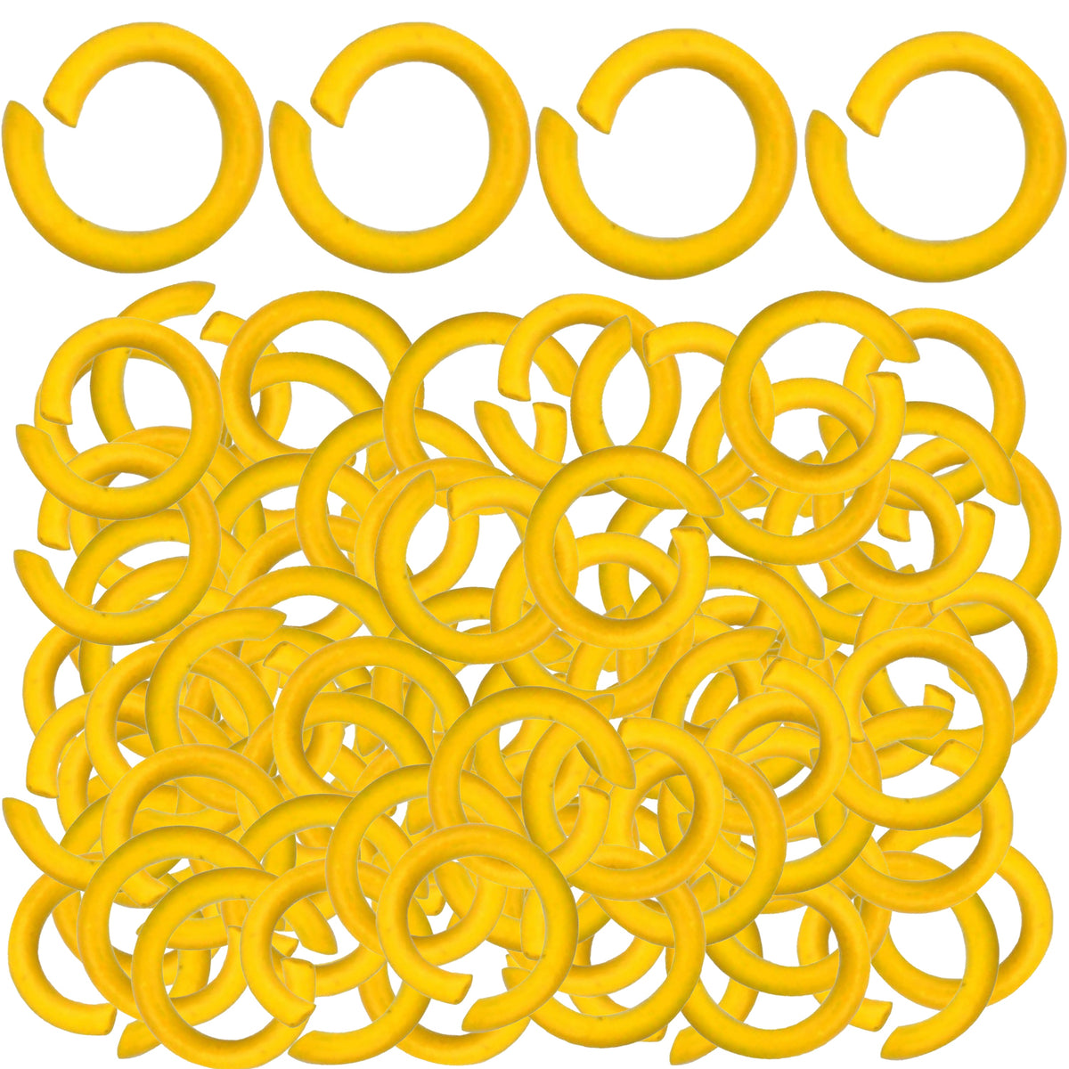 300pcs 10 Colors 8mm Open Jump Rings Metal Single Jump Ring Links Wire Ring Connectors with a Plastic Box for DIY Choker Necklaces Bracelet Jewelry Making