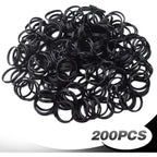 200pcs 10 mm Split Rings Alloy Double Loop Jump Rings Keychain Ring Connectors for DIY Arts Crafts Organization Home Car Office Keys Attachment, Black
