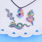 10pcs Rainbow Color Ancient Egypt Charms Mixed Pyramid Chief Snake Pharaoh Horus Eyes Cobra Winged Goddess Isis Pendants for DIY Jewelry Making Craft Supplies, 10 Styles