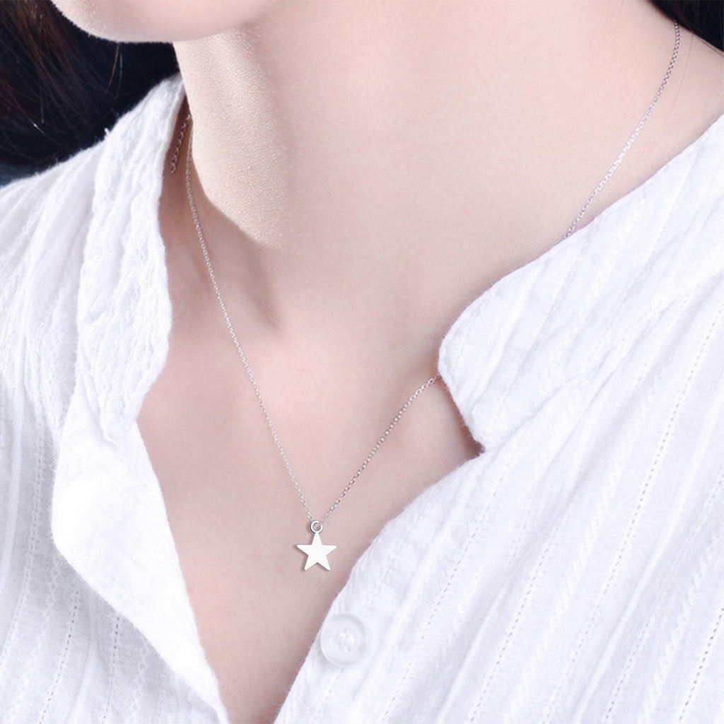 100pcs 16mm Alloy Star Charms Tibetan European Star Shape Charm Jewelry Charms Star Pendant for Necklace Bracelet Crafts Jewelry Making, 5 colors