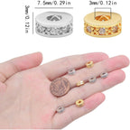 12pcs Brass Cubic Zirconia Spacer Beads Flat Round Micro Pave Zirconia Charm Beads Rondelle Rhinestone Spacer Beads for DIY Bracelet Necklace Jewelry Making Supplies, 2 Colors