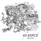 Celestial Pendant Charms, 100 Gram(65-85pcs) Mixed Sun Moon Star Charms Pendants Craft Supplies for Earrings Bracelets Necklaces Crafts Jewelry Making, 5-50mm