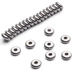 Rondelle Spacer Beads, 100pcs Stainless Steel Disc Rondelle Slices, 6x2mm