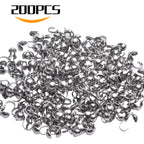 Calottes End Crimps,200Pcs Stainless Steel Fold-Over Bead Tips Clamshell Crimp Bead Tips Knot Covers for Knots,Cord Ends,Crimps Jewelry Making