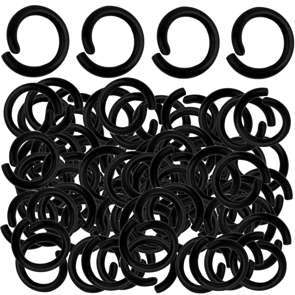 300pcs 10 Colors 8mm Open Jump Rings Metal Single Jump Ring Links Wire Ring Connectors with a Plastic Box for DIY Choker Necklaces Bracelet Jewelry Making