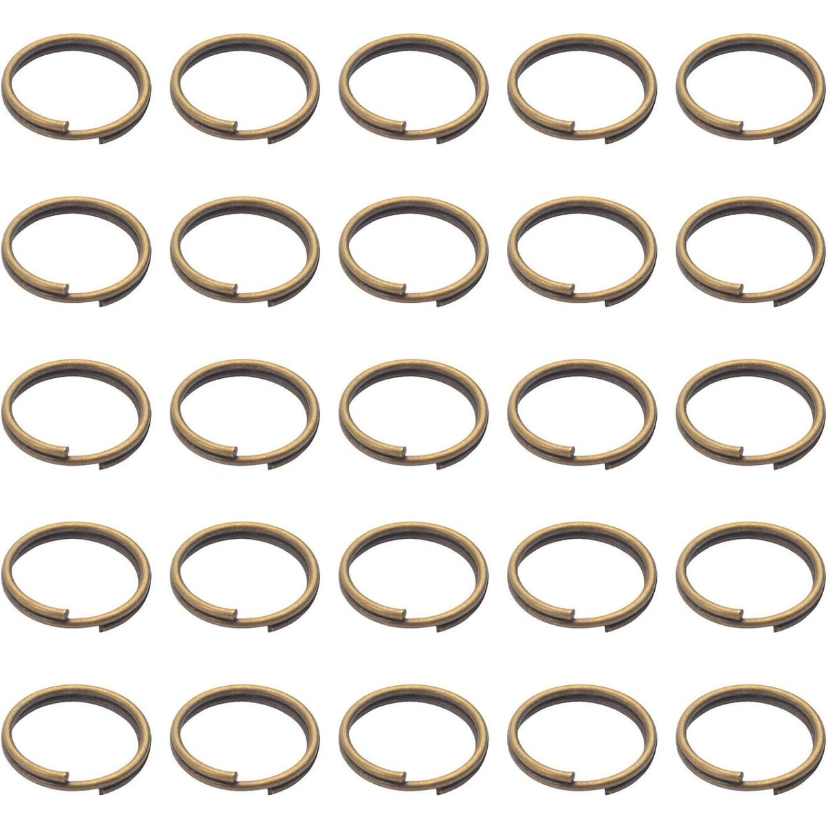 200 Pieces Small Bronze Key Chain Rings Split Ring Key Chains for Keys Organization,10mm Diameter