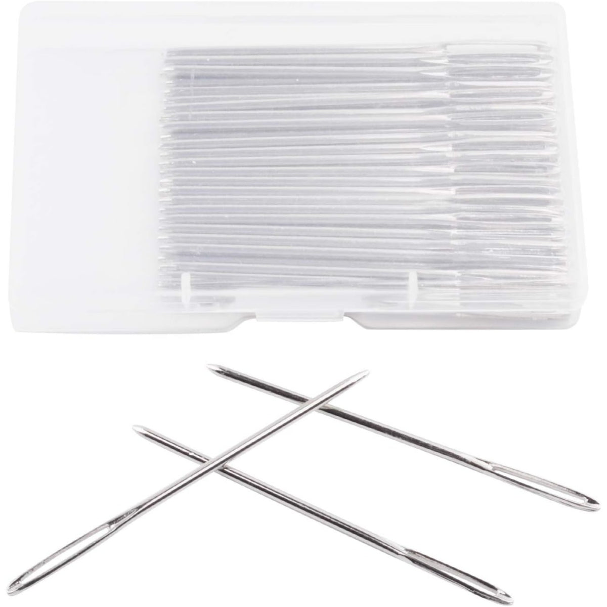 BronaGrand 50pcs 2.7 inch Metal Large Eye Blunt Needles Yarn Needles for Knitting Crochet Projects