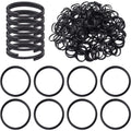 200pcs 10 mm Split Rings Alloy Double Loop Jump Rings Keychain Ring Connectors for DIY Arts Crafts Organization Home Car Office Keys Attachment, Black