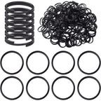 200pcs 10 mm Split Rings Alloy Double Loop Jump Rings Keychain Ring Connectors for DIY Arts Crafts Organization Home Car Office Keys Attachment, Black