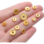 100 Gram(About 170-300pcs) Spacer Beads Jewelry Bead Charm Spacers Alloy Spacer Beads for Jewelry Making DIY Bracelets Necklace and Crafting,Gold