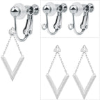24pcs Silver Plated Clip-on Earring Converters Brass Screw Back Earwire Non Pierced Earring Components with Loop and 24pcs Anti-Pain Pads for DIY Earrings Jewelry Making