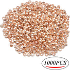 1000pcs Crimp Beads Positioning Beads Mini Spacer Beads for Jewelry Bracelet Making,Rose Gold