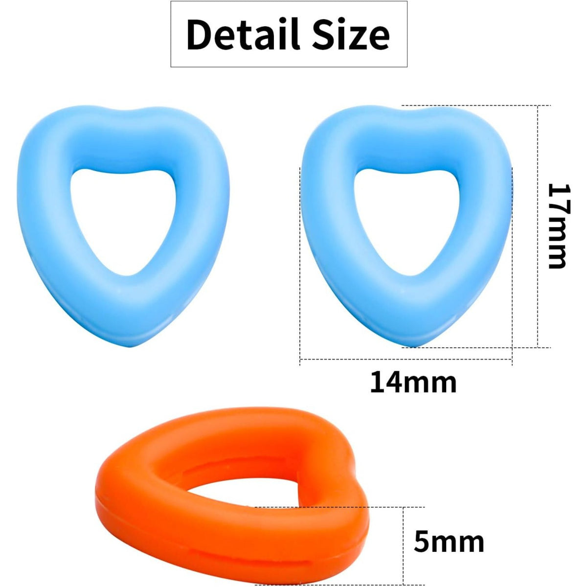 Anti-slip Glasses Grips,12 Pairs Silicone Eyeglasses Temple Tips Heart Ear Hook Holder Eyeglass Retainers Blue Black Pink Orange Brown White for Spectacle Sunglass Reading-glasses