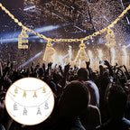 2 Sets ERAS Alphabet Necklaces Album Gift Song Inspired Necklace Charms Initial Letter Choker Pendant Necklace Concert Outfit Jewelry for Women Teens Fans Music Lovers Gifts