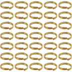BronaGrand 200 Pieces Small Gold Key Chain Rings Split Ring Key Chains for Keys Organization,10mm Diameter