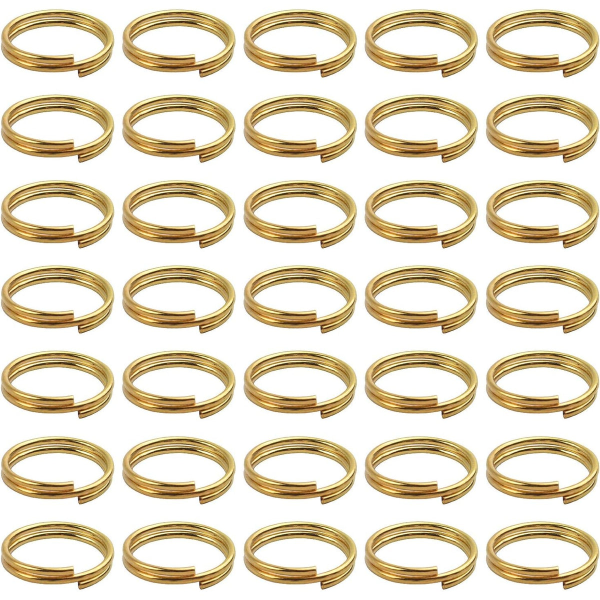 BronaGrand 200 Pieces Small Gold Key Chain Rings Split Ring Key Chains for Keys Organization,10mm Diameter