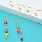 30 Pieces Golden Plated Earring Hooks Hypoallergenic Brass Ear Wire Fish Hooks with Teardrop Shape Dangle Earrings for DIY Earring Jewelry Making Findings