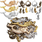 100g Mixed Mermaid Charms Alloy Charms Tibetan Pendant for DIY Bracelet Necklace Jewelry Making Findings Craft Supplies
