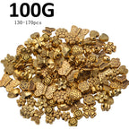 100 Gram(About 130-170pcs) Antique Gold Alloy Heart Butterfly Flower Beads Charm Bead Spacers Jewelry Findings Accessories for Bracelet Necklace Jewelry Making