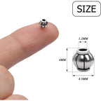 Tibetan Spacer Beads, 200 Pcs Antique Silver, Alloy, Round, Craft Beads, Hole: 1.5 mm