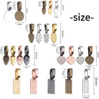 Pendant Connector,120 Pieces Tibetan Style Alloy Glue-on Flat Pad Bails Shovel Shape Pendants Charms Connector Hanger for Jewelry Making,6 Styles in 5 Colors
