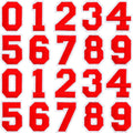 40pcs Red Number Patches Sew On Decals Number 0 to 9 Iron on Patches Embroidered Decorative Repair Patches Appliques for Clothes T-Shirts Hat Bag Shoe DIY Craft Projects